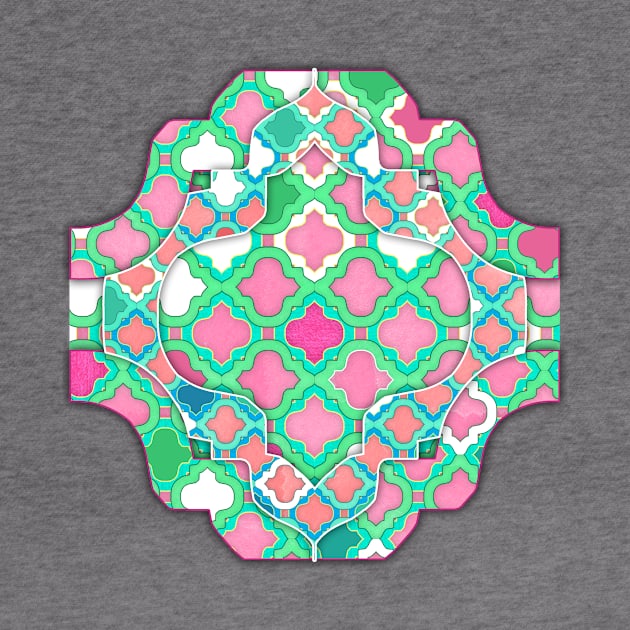 Girly Moroccan Lattice Pattern by micklyn